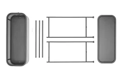 Fatboy Adoreganizer Table d’appoint multifonctionnelle, gris, 65.5x29x76.5 cm