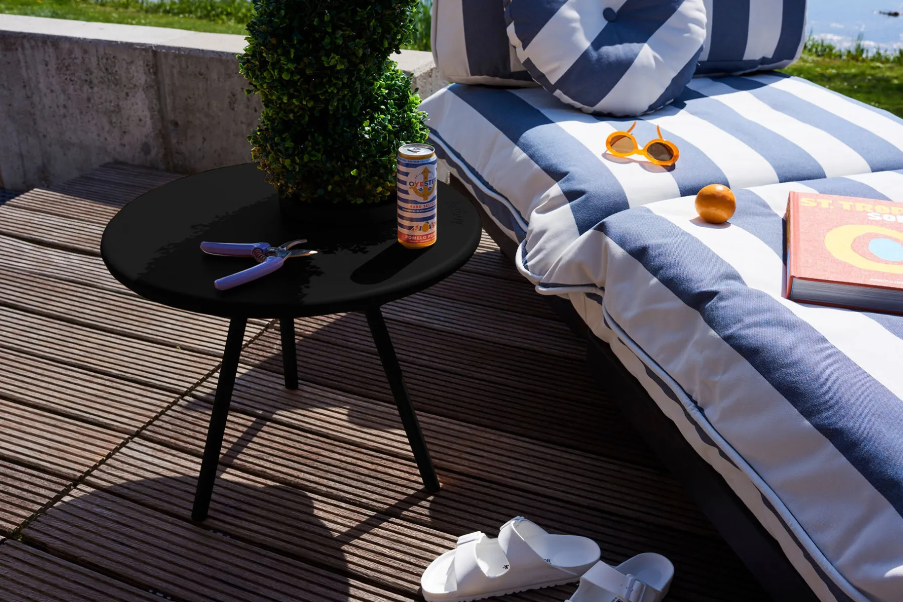 Fatboy Bakkes Table d’appoint, black, 60x60x49 cm