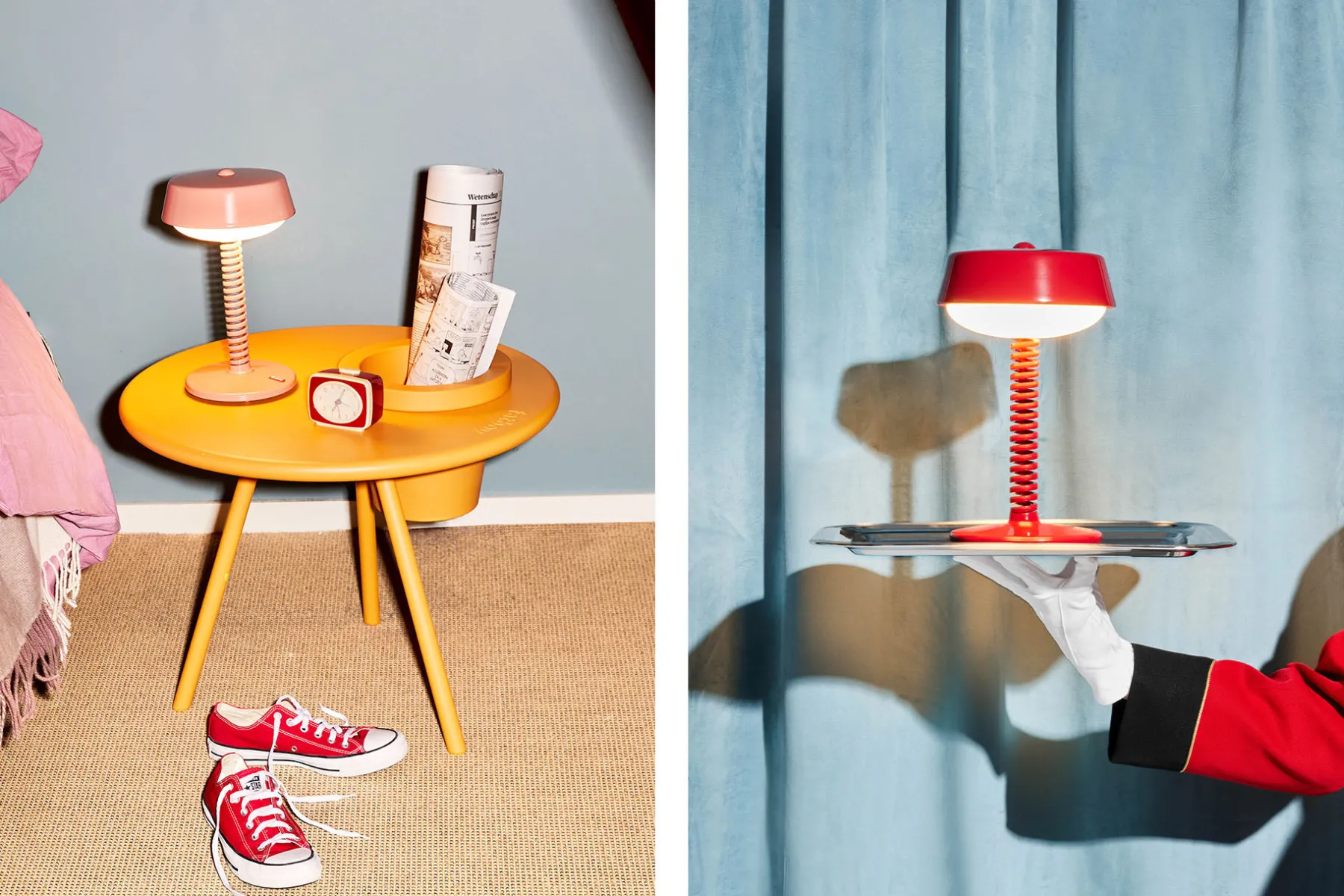 Fatboy Bellboy Lampe de table sans fil, rose, 18x18x30 cm