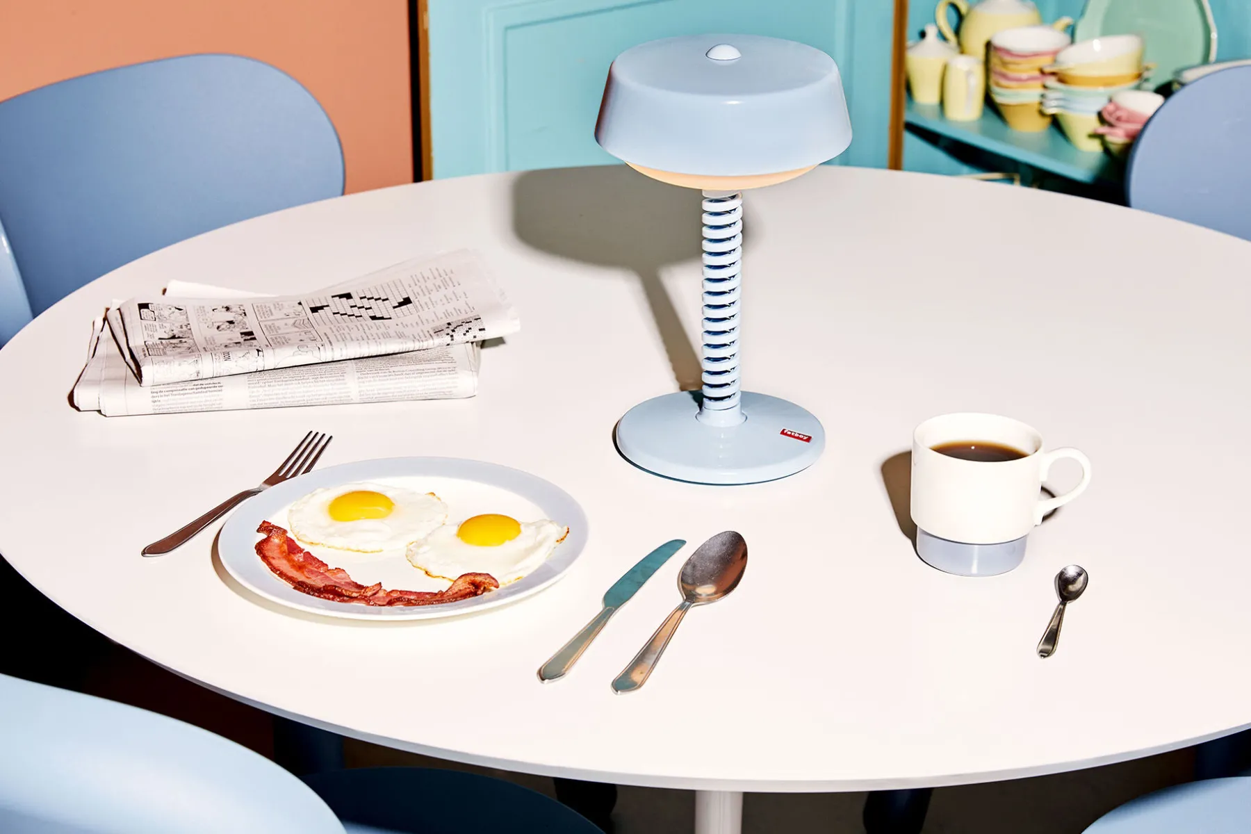 Fatboy Bellboy Lampe de table sans fil, bleu, 18x18x30 cm