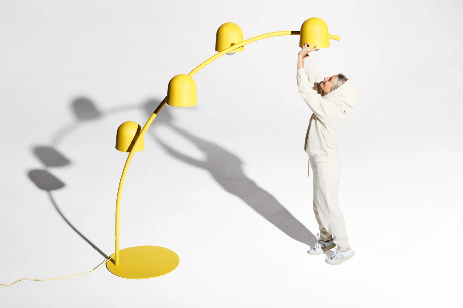 Fatboy Big Lebow Arc lamp, jaune, 186x234 cm