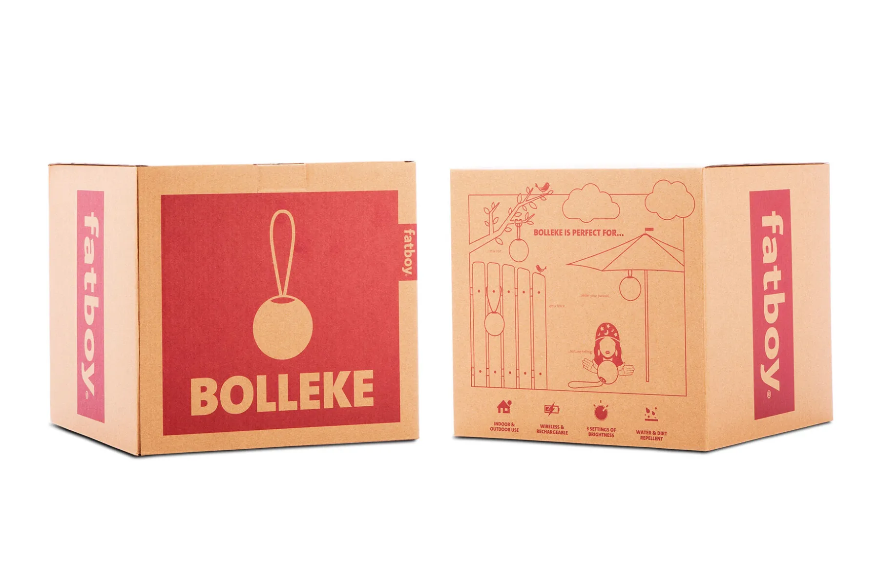 Fatboy Bolleke Lampe rechargeable, rouge, 20x20x20 cm