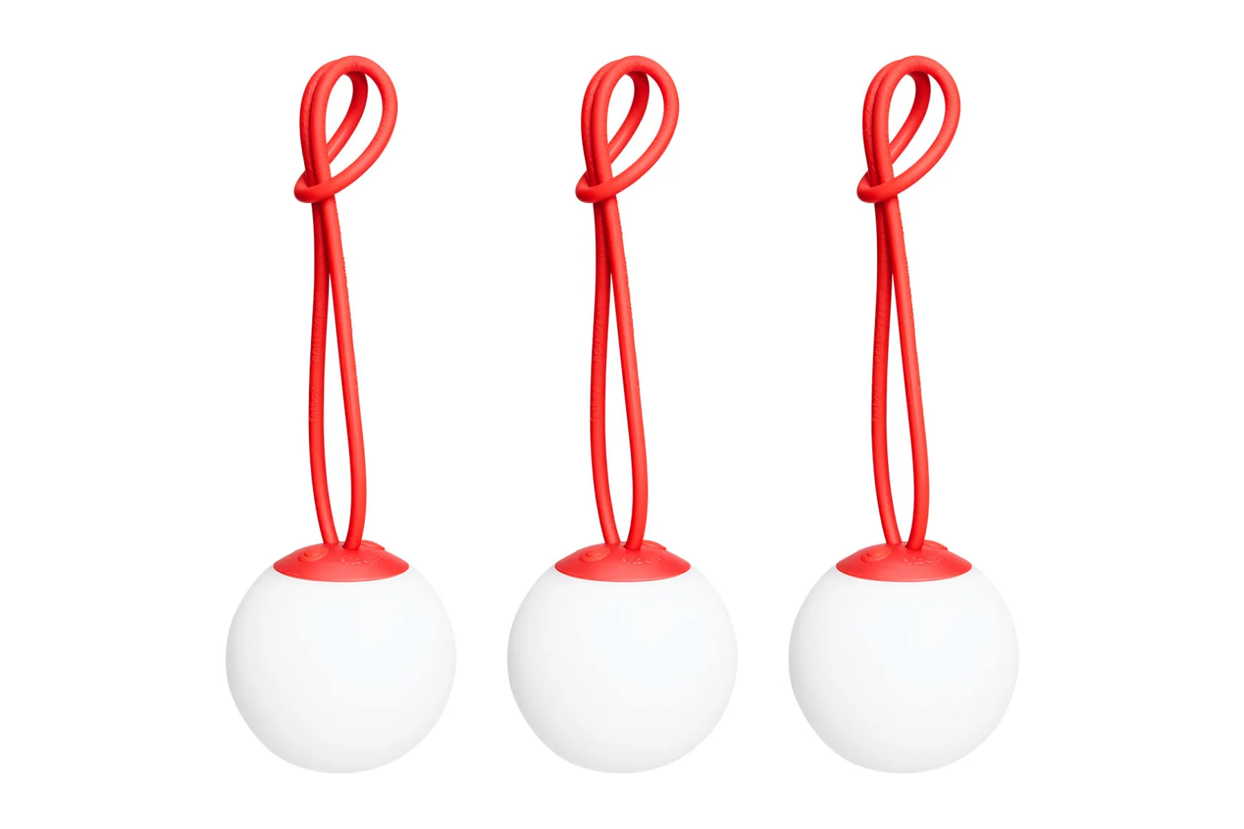 Fatboy Bolleke Mini set (3 pcs) Petites lampes rechargeables, rouge, 12x12 cm