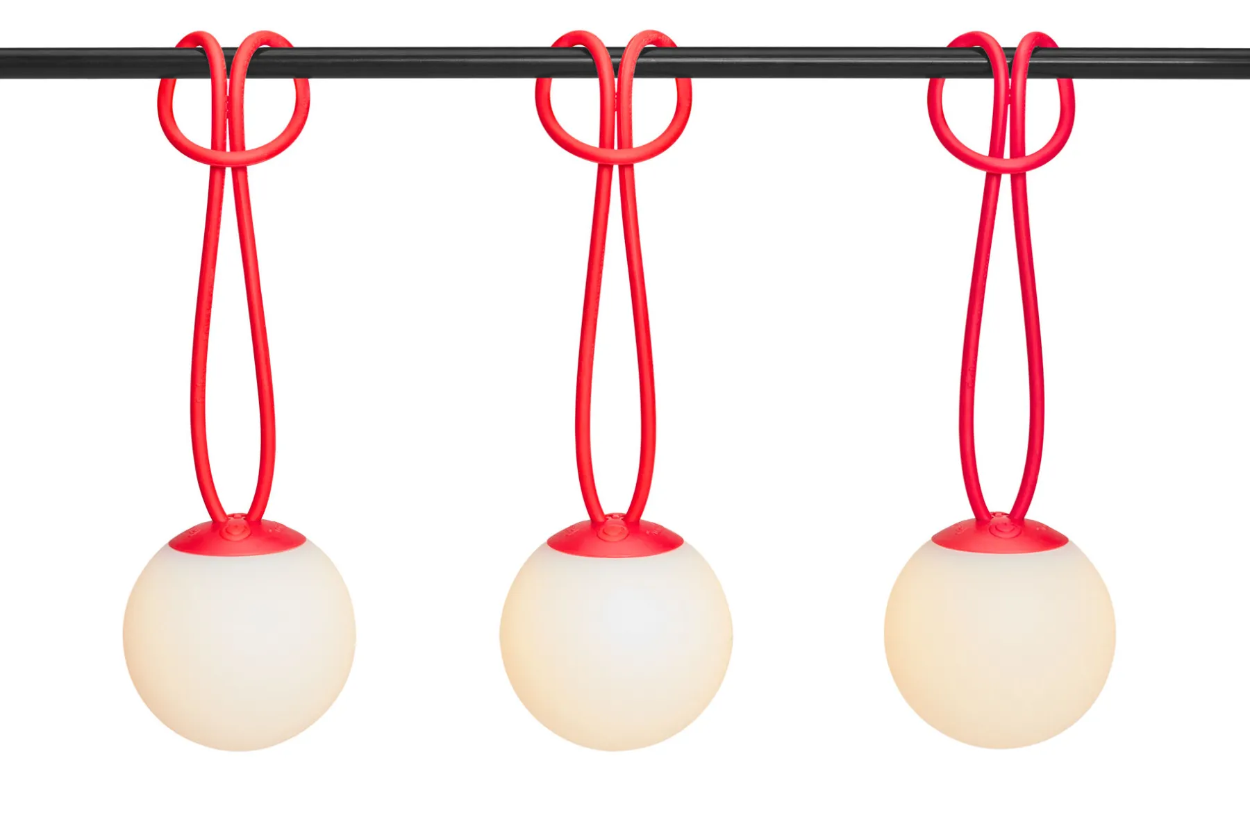 Fatboy Bolleke Mini set (3 pcs) Petites lampes rechargeables, rouge, 12x12 cm