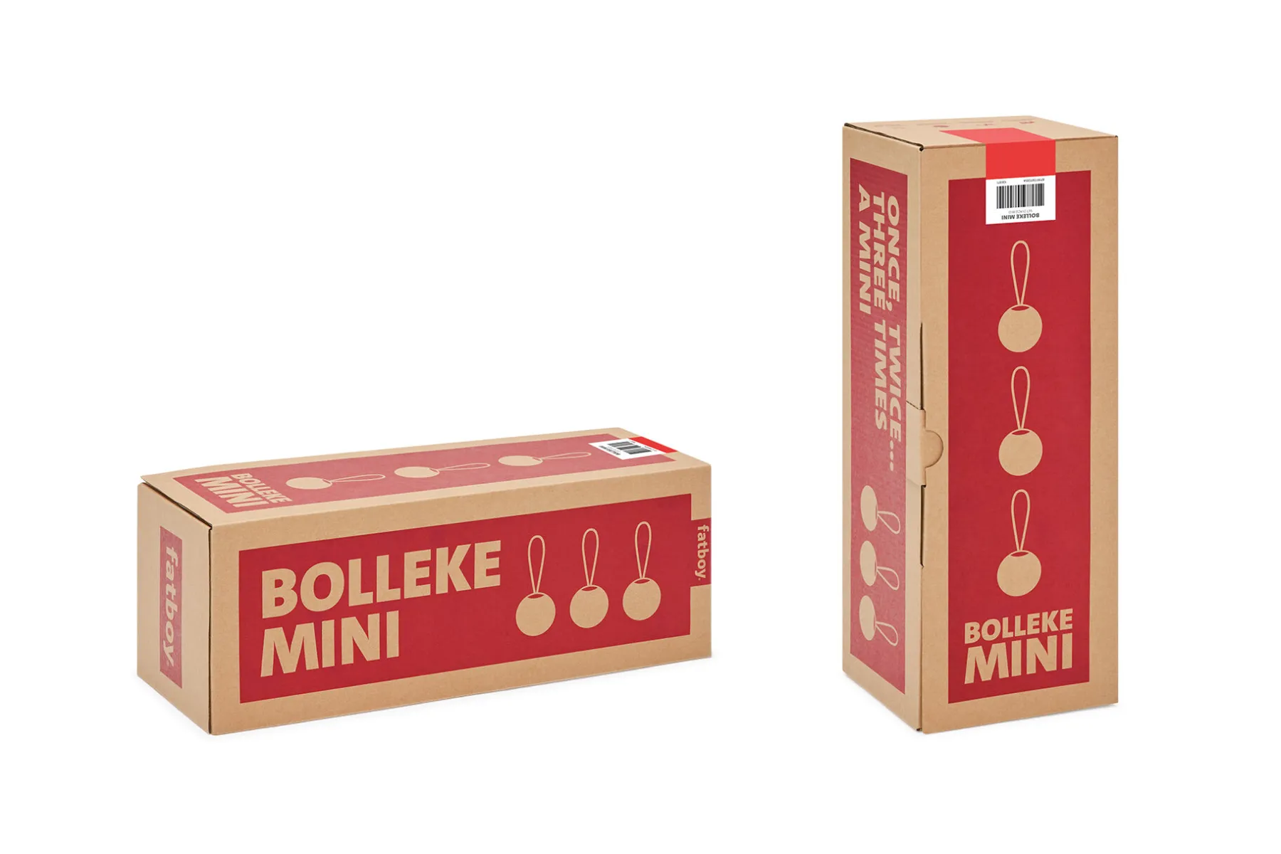 Fatboy Bolleke Mini set (3 pcs) Petites lampes rechargeables, rouge, 12x12 cm