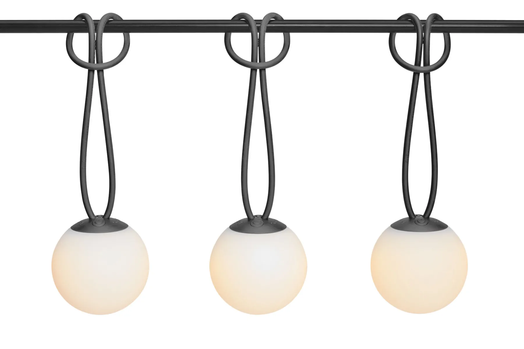 Fatboy Bolleke Mini set (3 pcs) Petites lampes rechargeables, black, 12x12 cm