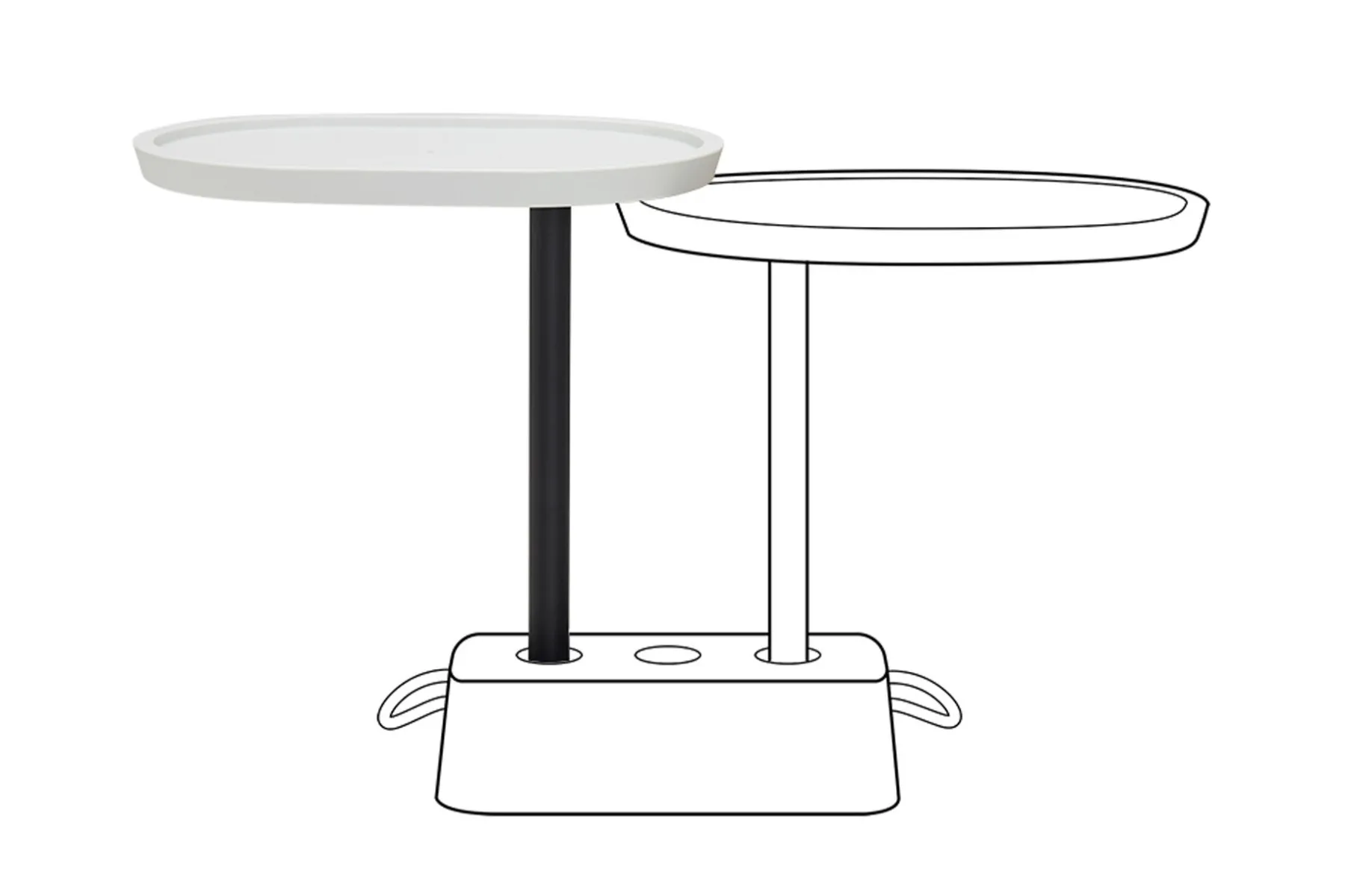 Fatboy Brick's Buddy Table supplémentaire pour Brick Table, 56x39x69.05 cm