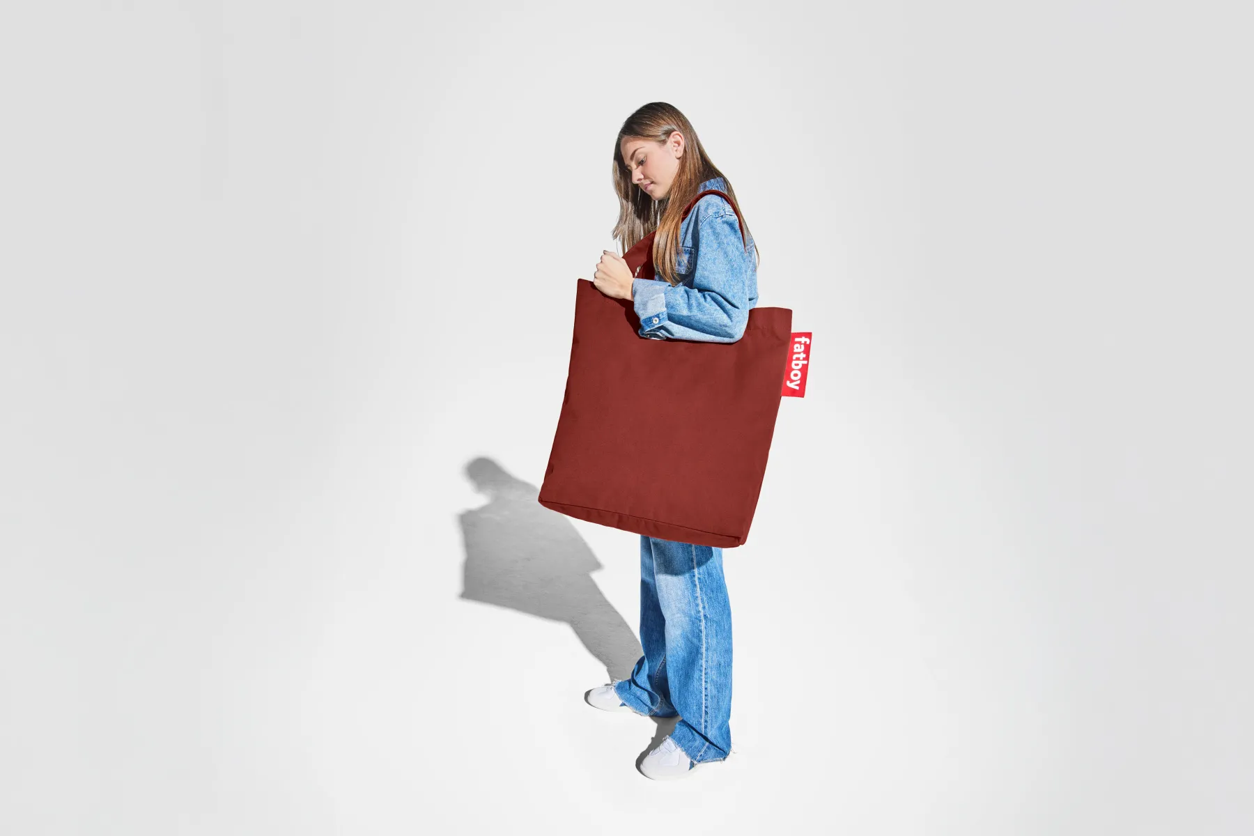 Fatboy Carry-All-Bag Canvas Sac en toile, rouge, 61x55 cm