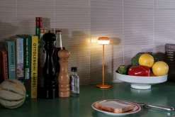 Fatboy Cheerio Lampe de table sans fil, orange, 8x8x25.8 cm
