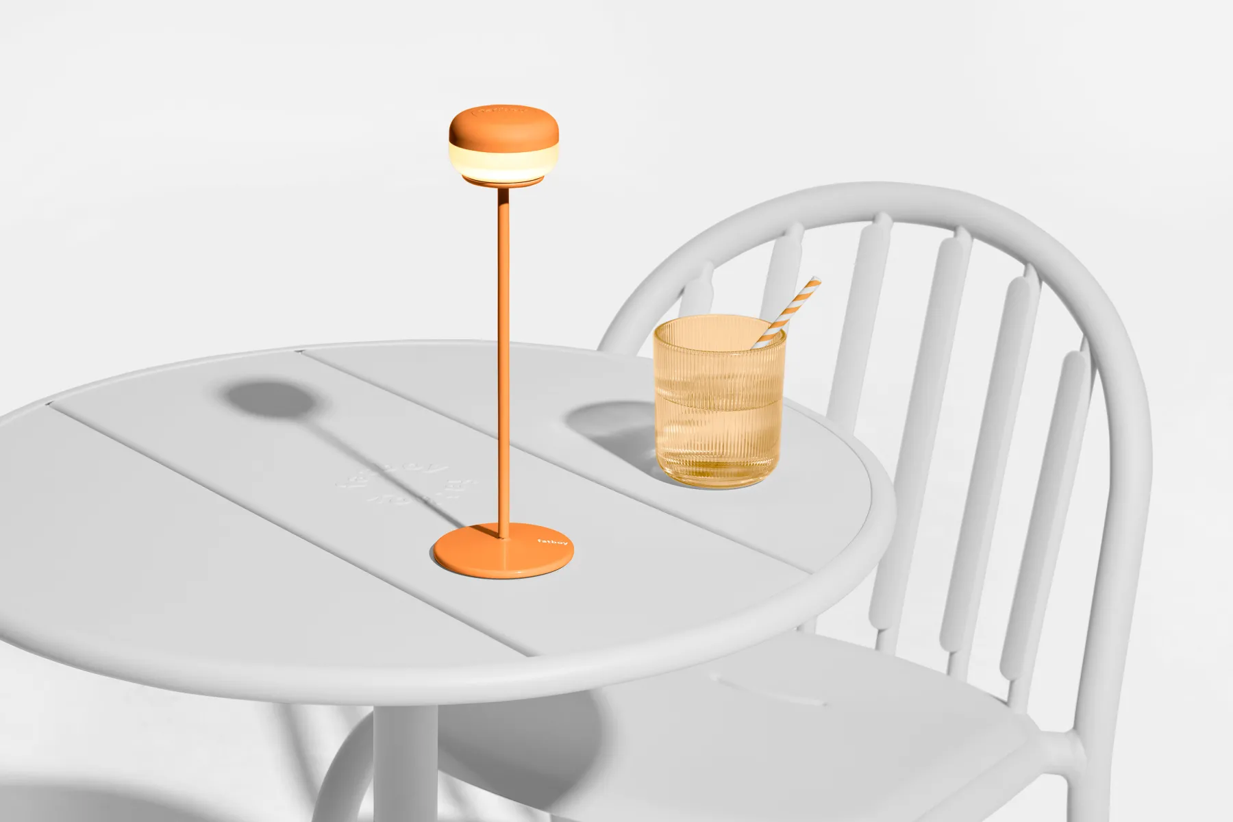 Fatboy Cheerio Lampe de table sans fil, orange, 8x8x25.8 cm