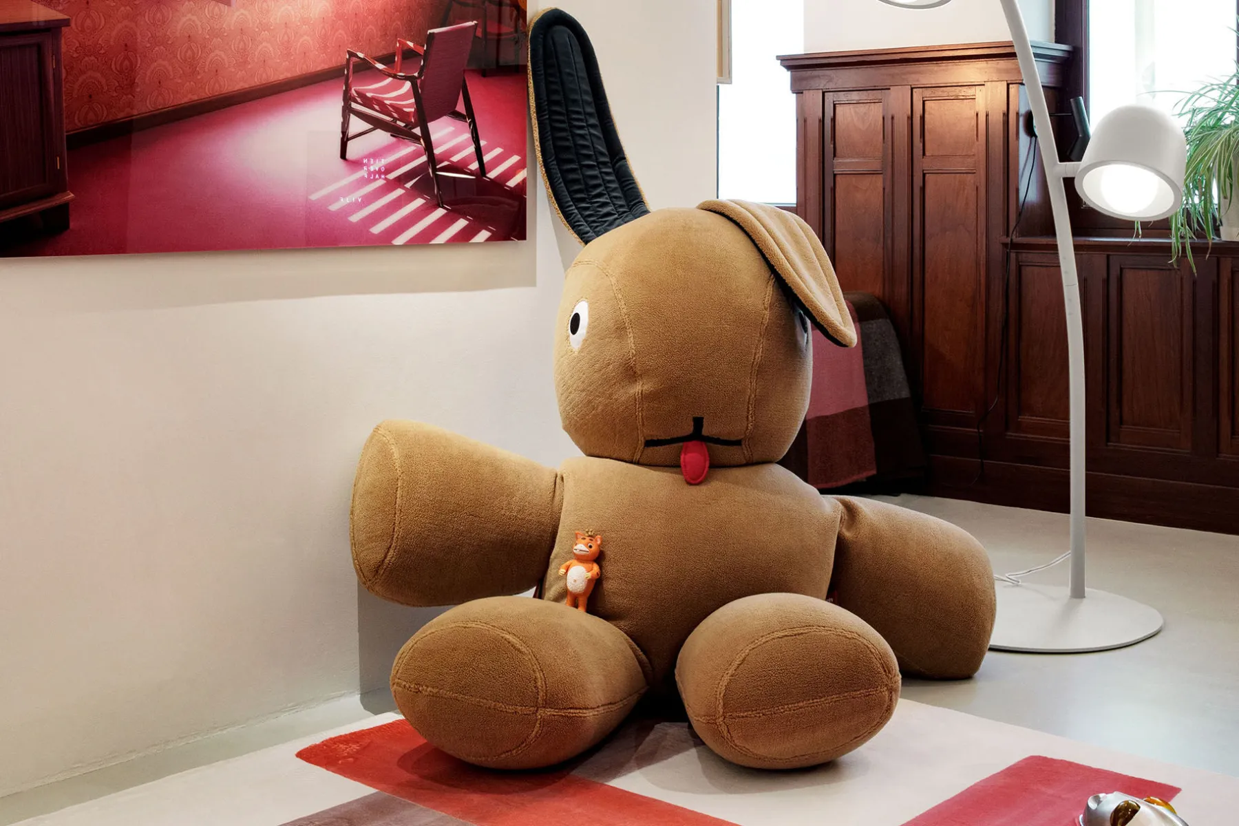Fatboy Co9 XS Teddy Lapin en peluche, marron, 180x150x50 cm