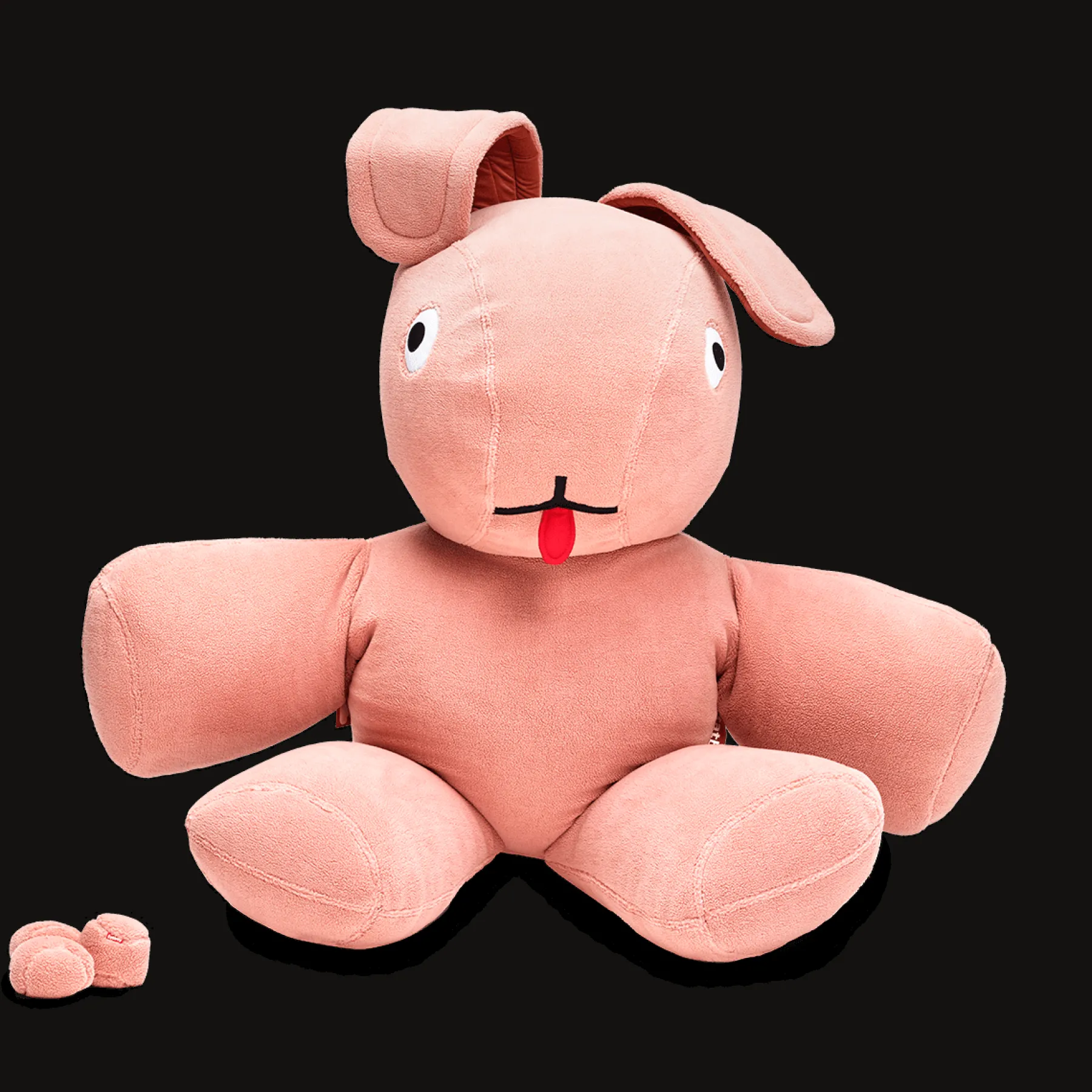 Fatboy Co9 XS Teddy Lapin en peluche, rose, 180x150x50 cm