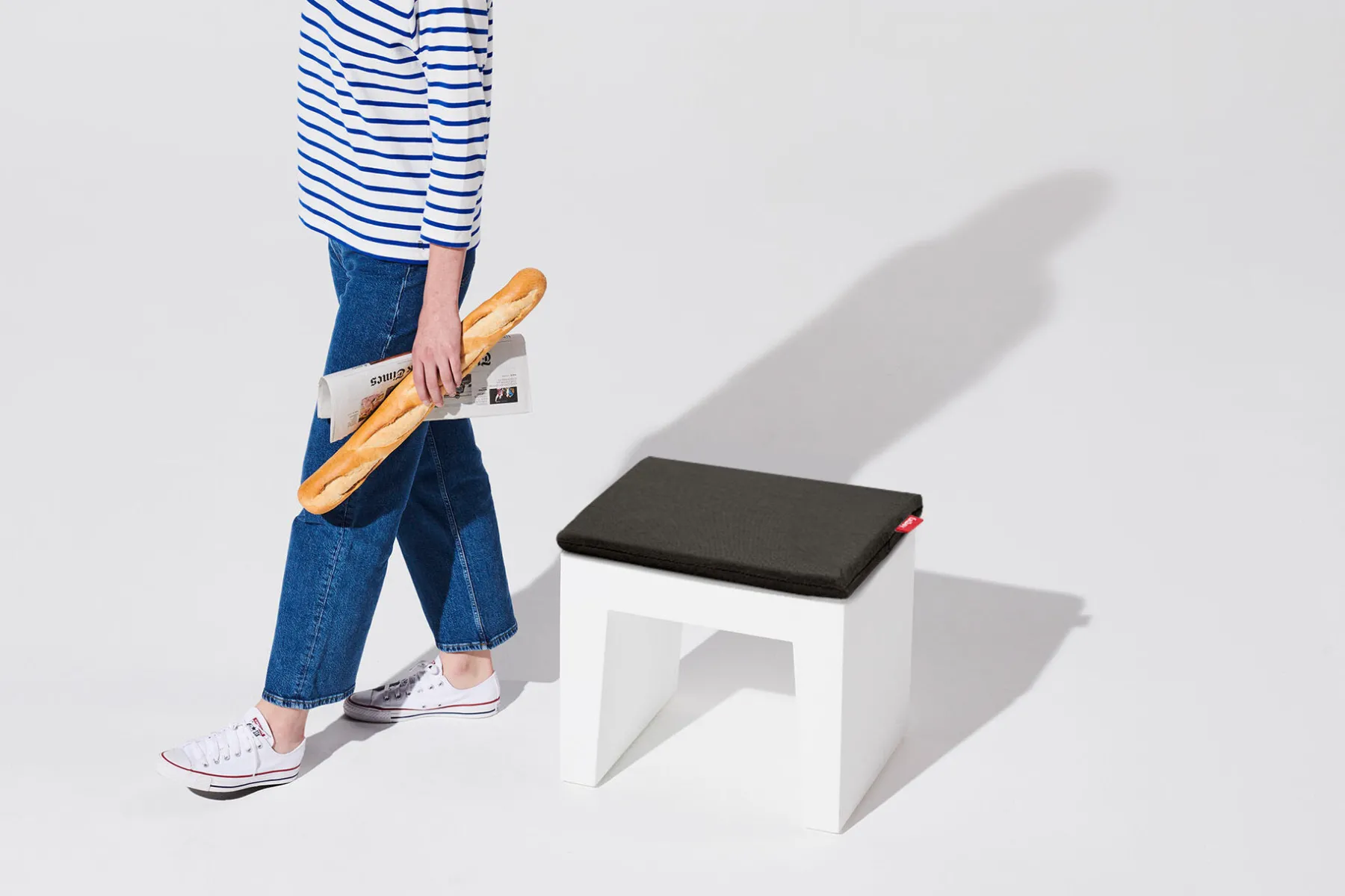 Fatboy Concrete Seat Pillow Coussin d’extérieur, gris, 49x39x3 cm