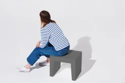 Fatboy Concrete Seat Tabouret d’extérieur, gris, 40x50x43 cm