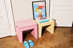 Fatboy Concrete Seat Tabouret d’extérieur, rose, 40x50x43 cm