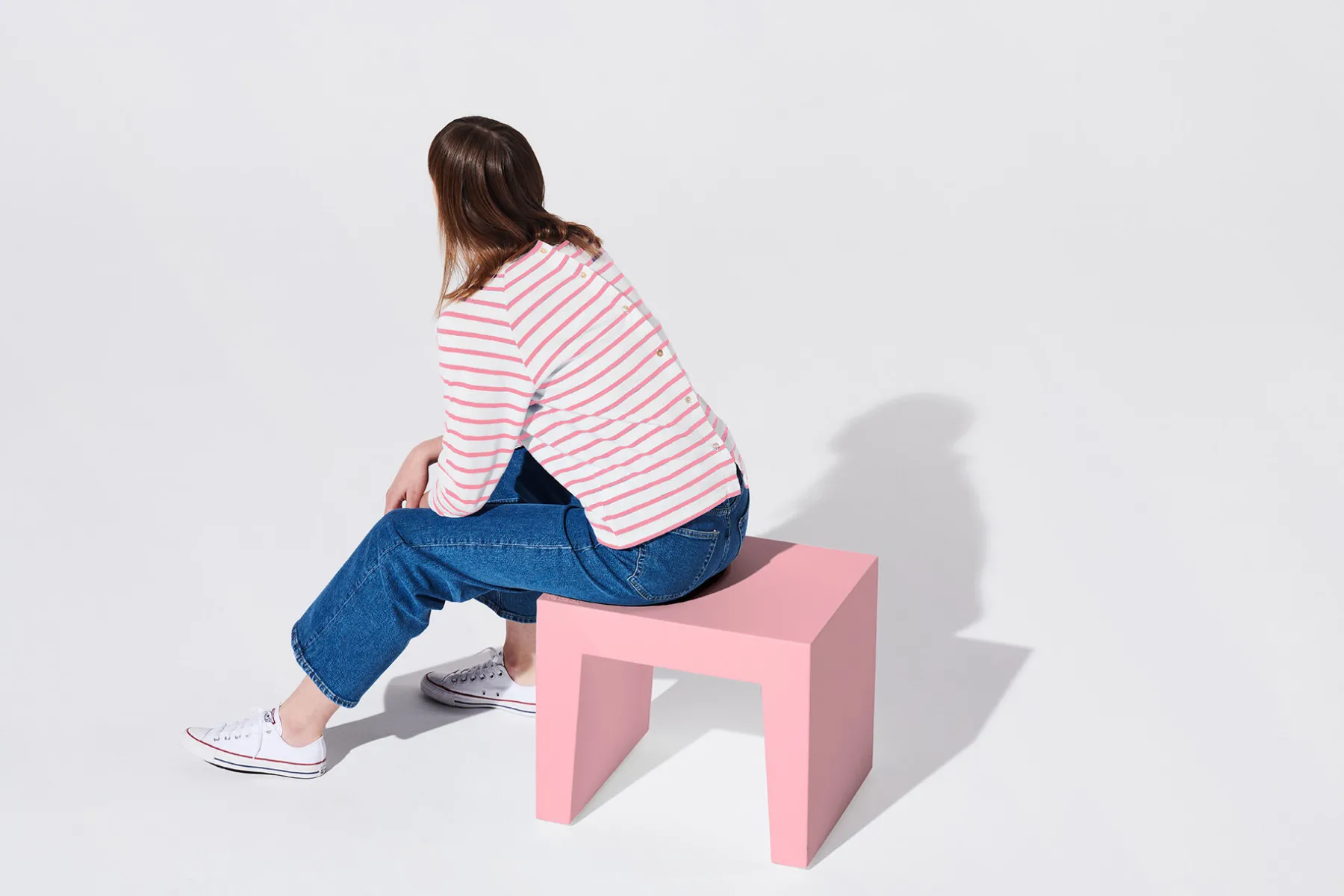 Fatboy Concrete Seat Tabouret d’extérieur, rose, 40x50x43 cm