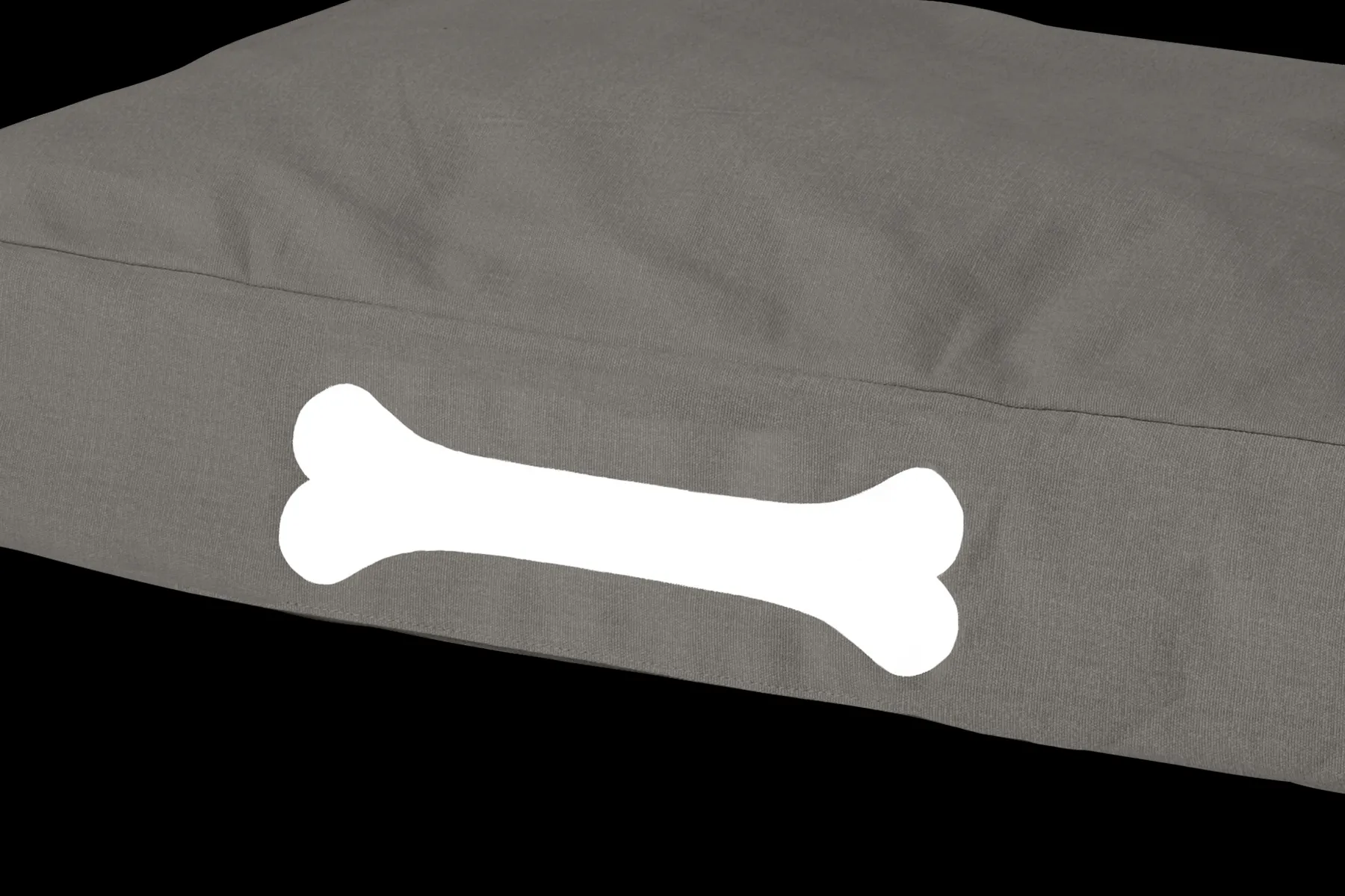 Fatboy Doggielounge S Canvas Petit coussin pour chien, gris, 60x80x15 cm