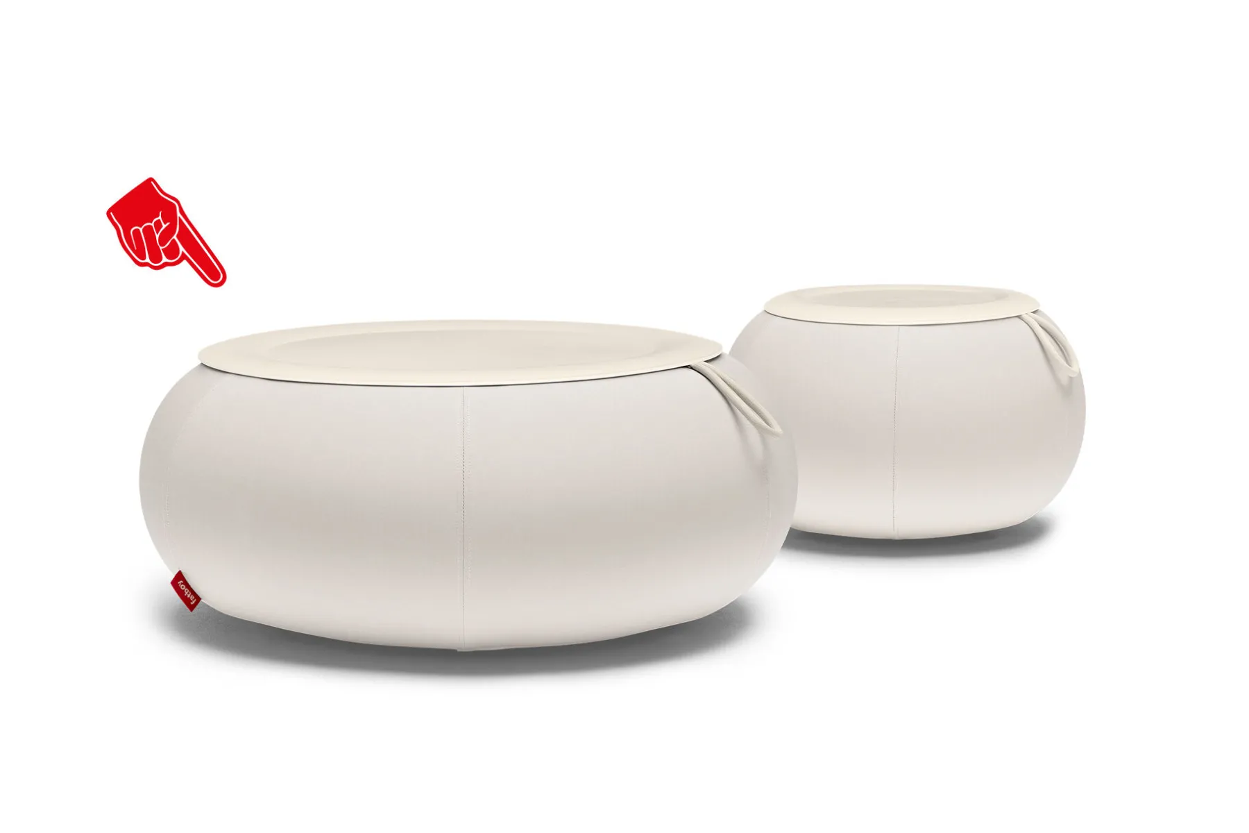 Fatboy Dumpty Outdoor Tables basses d'extérieur, gris, 78x78x21 cm
