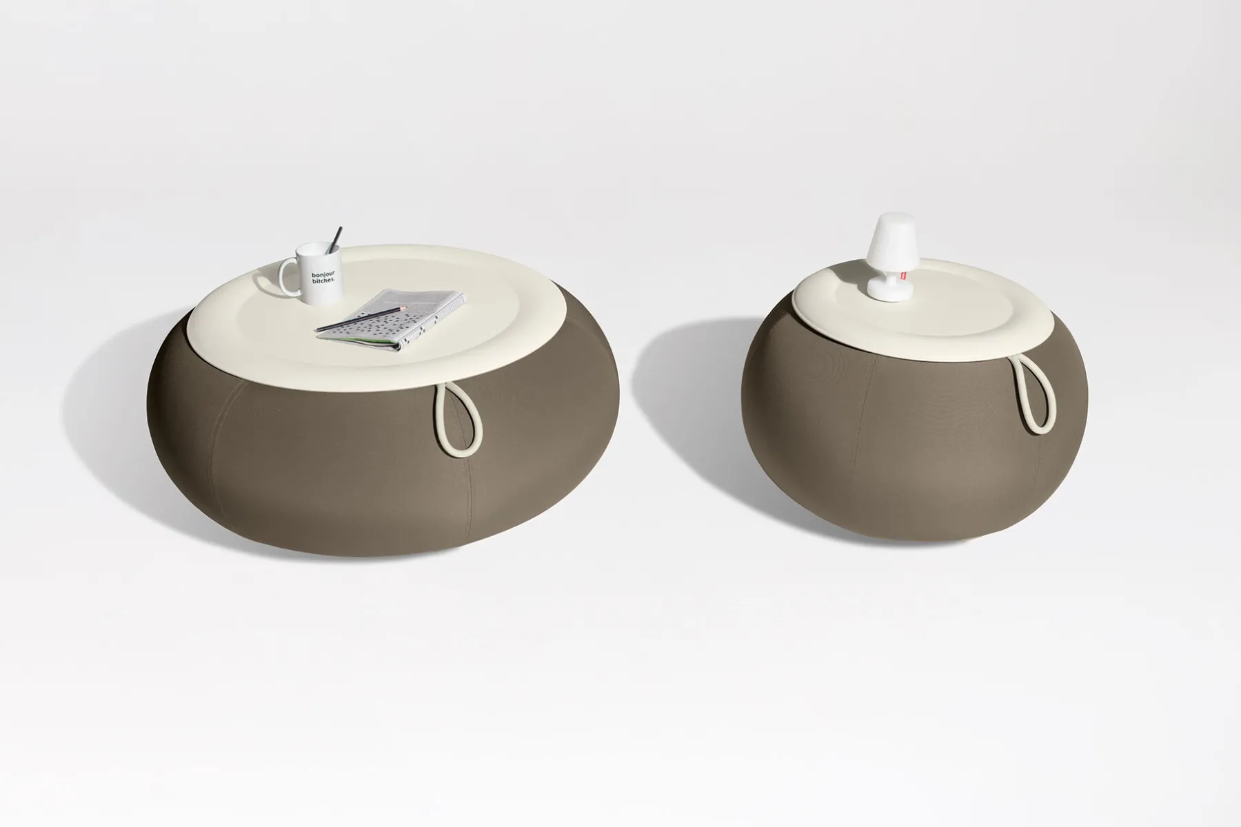 Fatboy Dumpty Outdoor Tables basses d'extérieur, gris, 78x78x21 cm