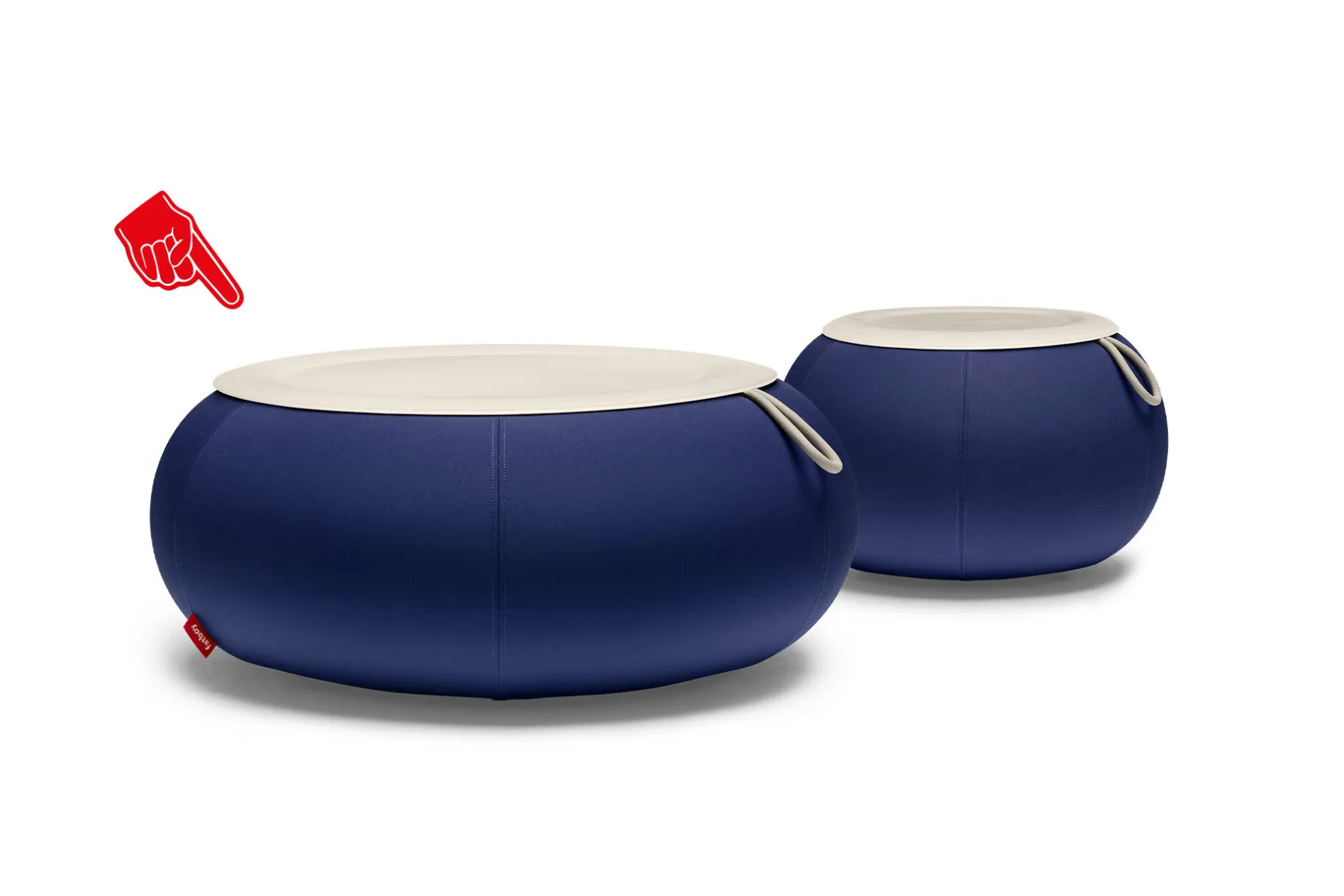 Fatboy Dumpty Outdoor Tables basses d'extérieur, bleu, 78x78x21 cm