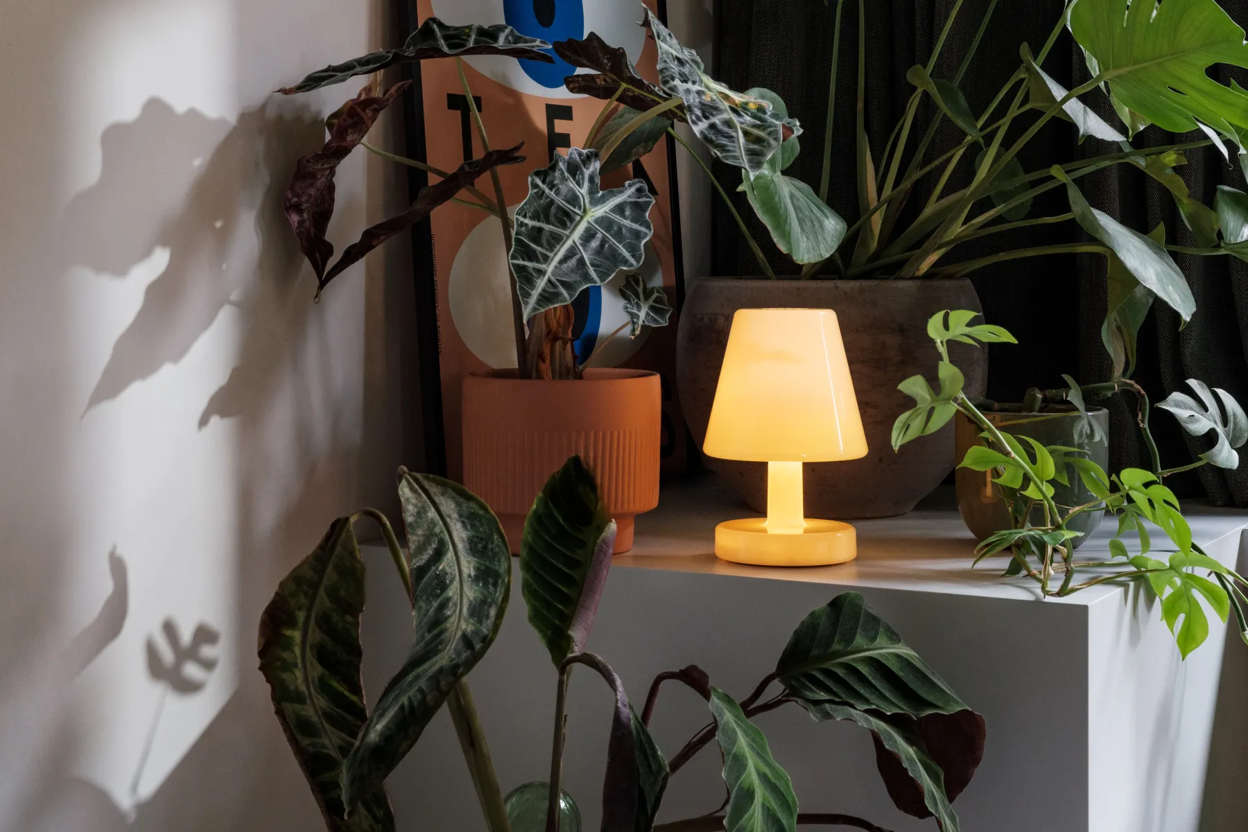 Fatboy Edison The Ambiance Lampe rechargeable, jaune, 16.5x16.5x25.3 cm