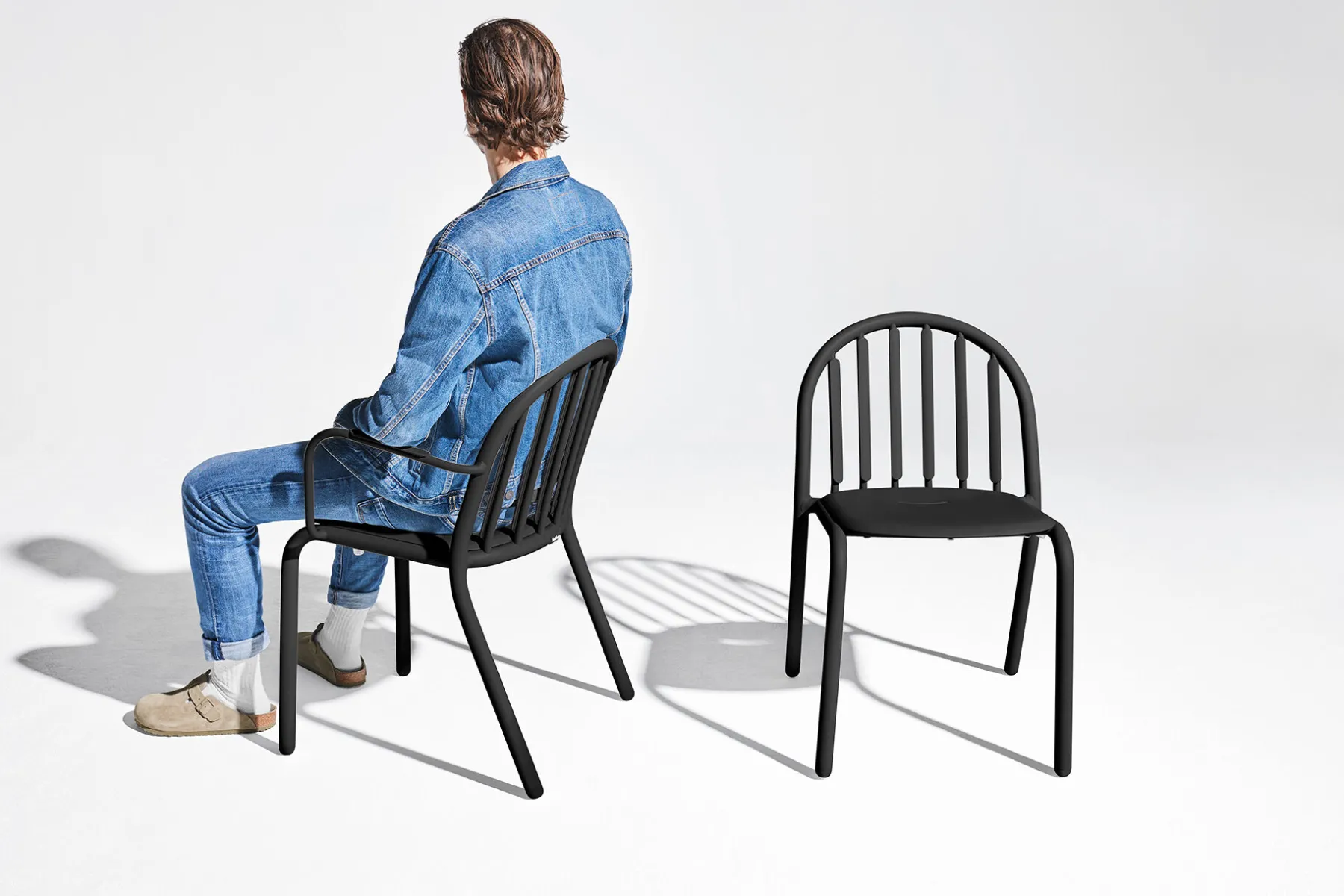 Fatboy Fred's Armchair Chaise de jardin avec accoudoirs, black, 60x59.5x80.5 cm