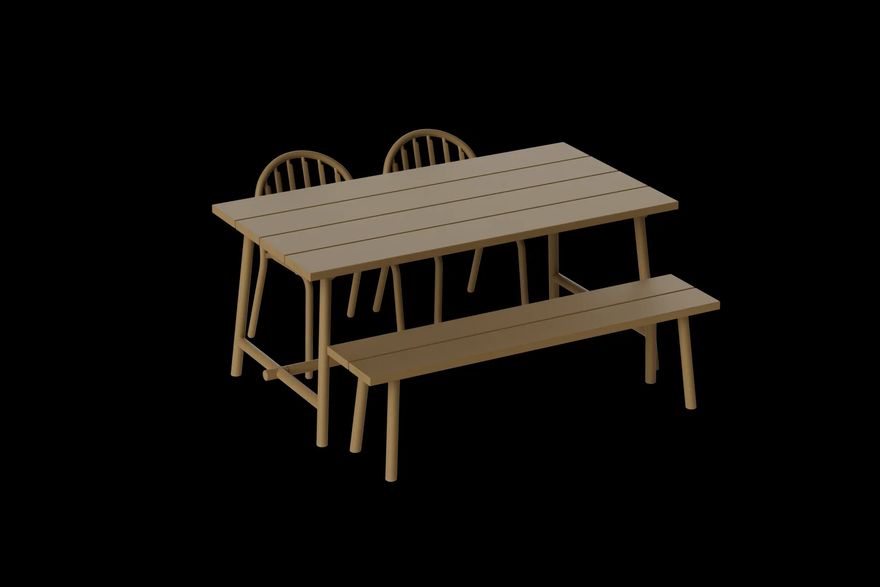 Fatboy Fred's Bench Banc de jardin, marron, 160x40x46.5 cm