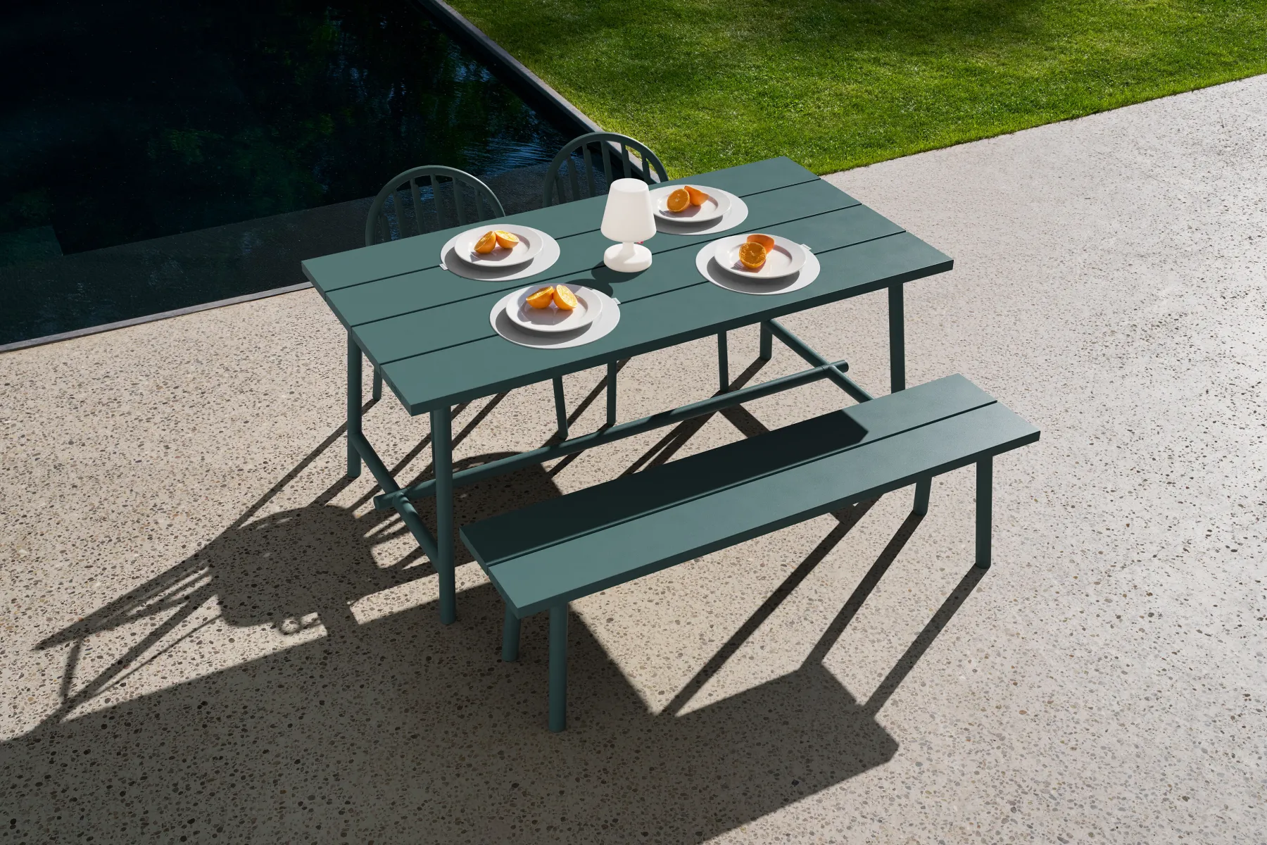 Fatboy Fred's Bench Banc de jardin, vert, 160x40x46.5 cm
