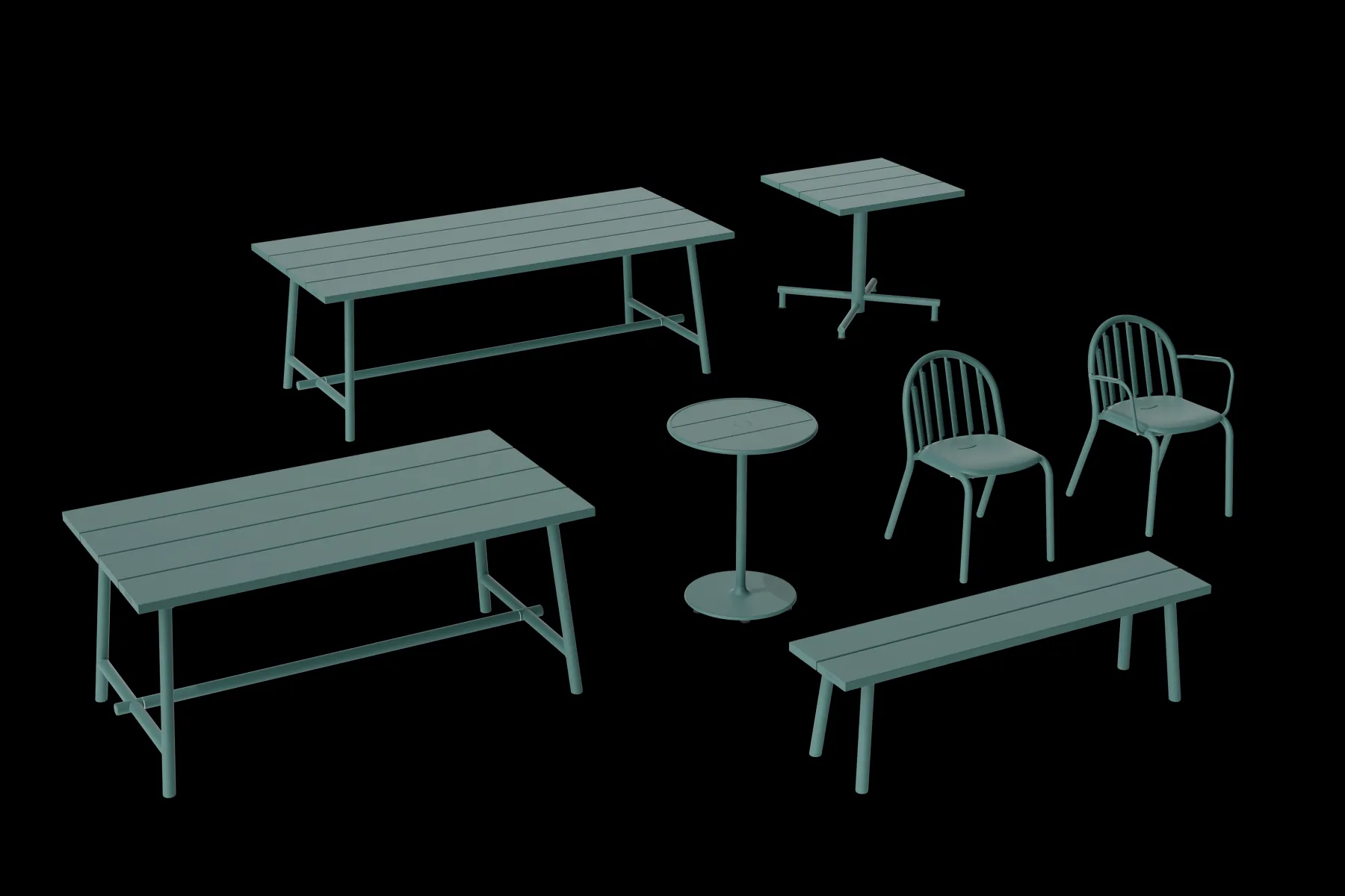 Fatboy Fred's Bench Banc de jardin, vert, 160x40x46.5 cm