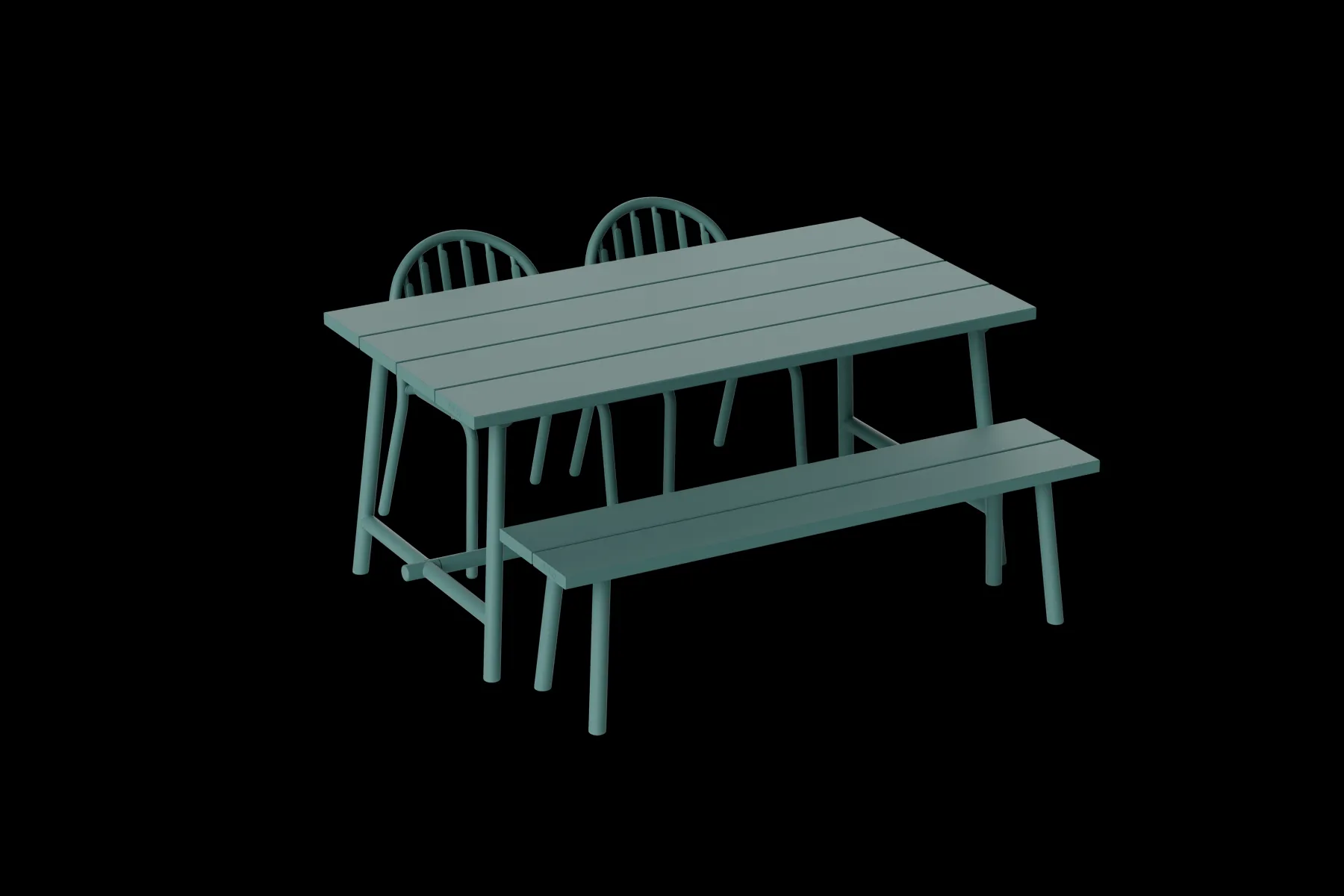 Fatboy Fred's Bench Banc de jardin, vert, 160x40x46.5 cm