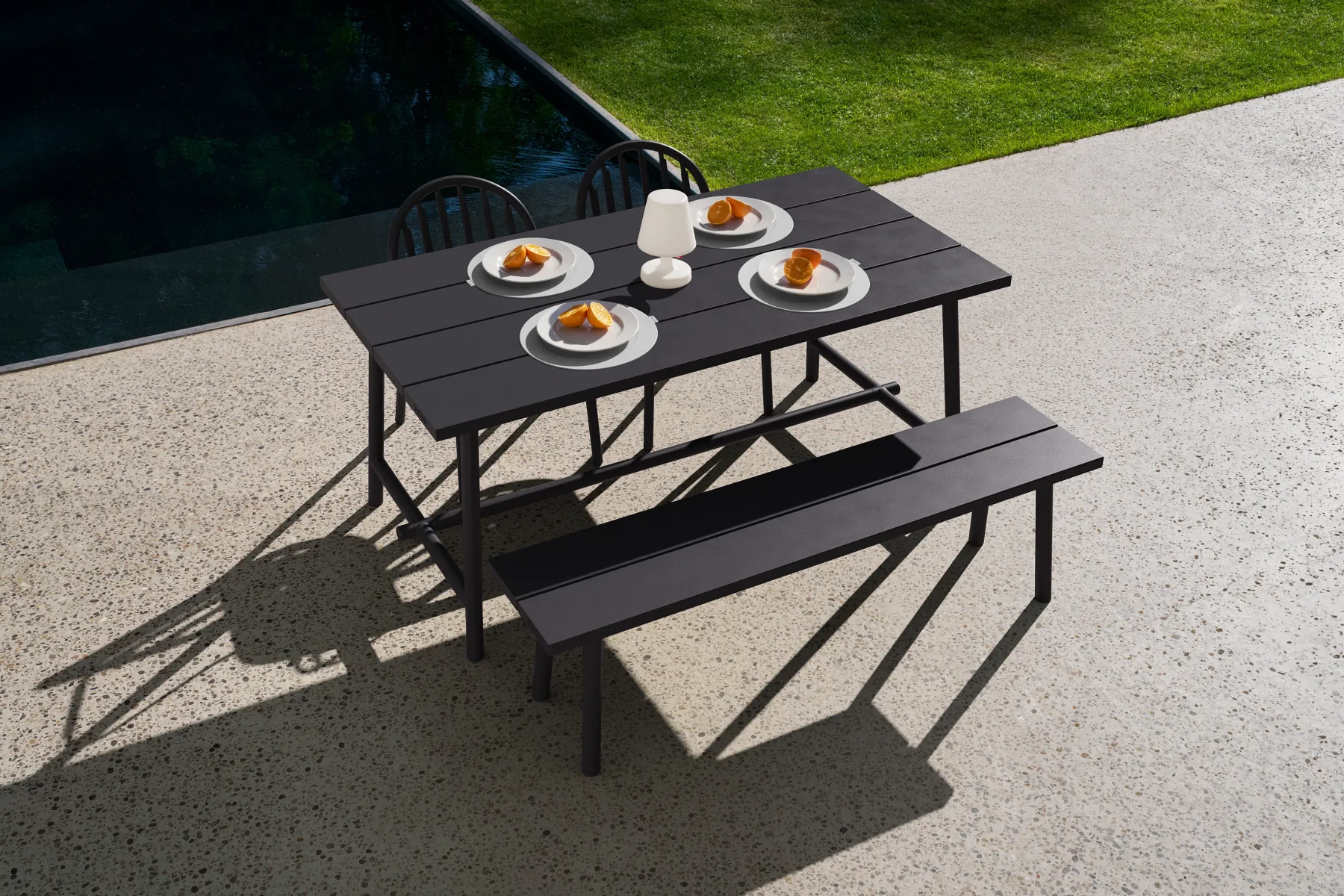 Fatboy Fred's Bench Banc de jardin, black, 160x40x46.5 cm