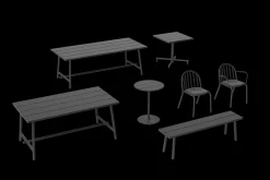 Fatboy Fred's Bench Banc de jardin, black, 160x40x46.5 cm
