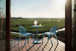 Fatboy Fred's Bistreau Petite table de jardin ronde, bleu, 60x60x76 cm