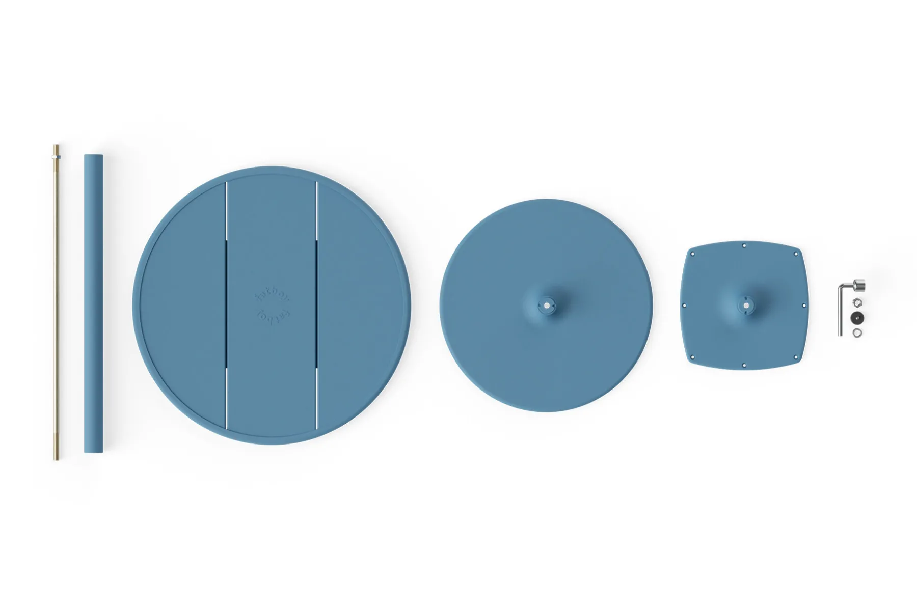 Fatboy Fred's Bistreau Petite table de jardin ronde, bleu, 60x60x76 cm