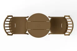 Fatboy Fred's Bistreau Petite table de jardin ronde, marron, 60x60x76 cm