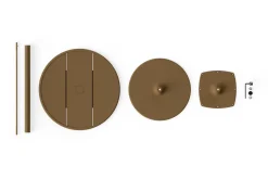 Fatboy Fred's Bistreau Petite table de jardin ronde, marron, 60x60x76 cm