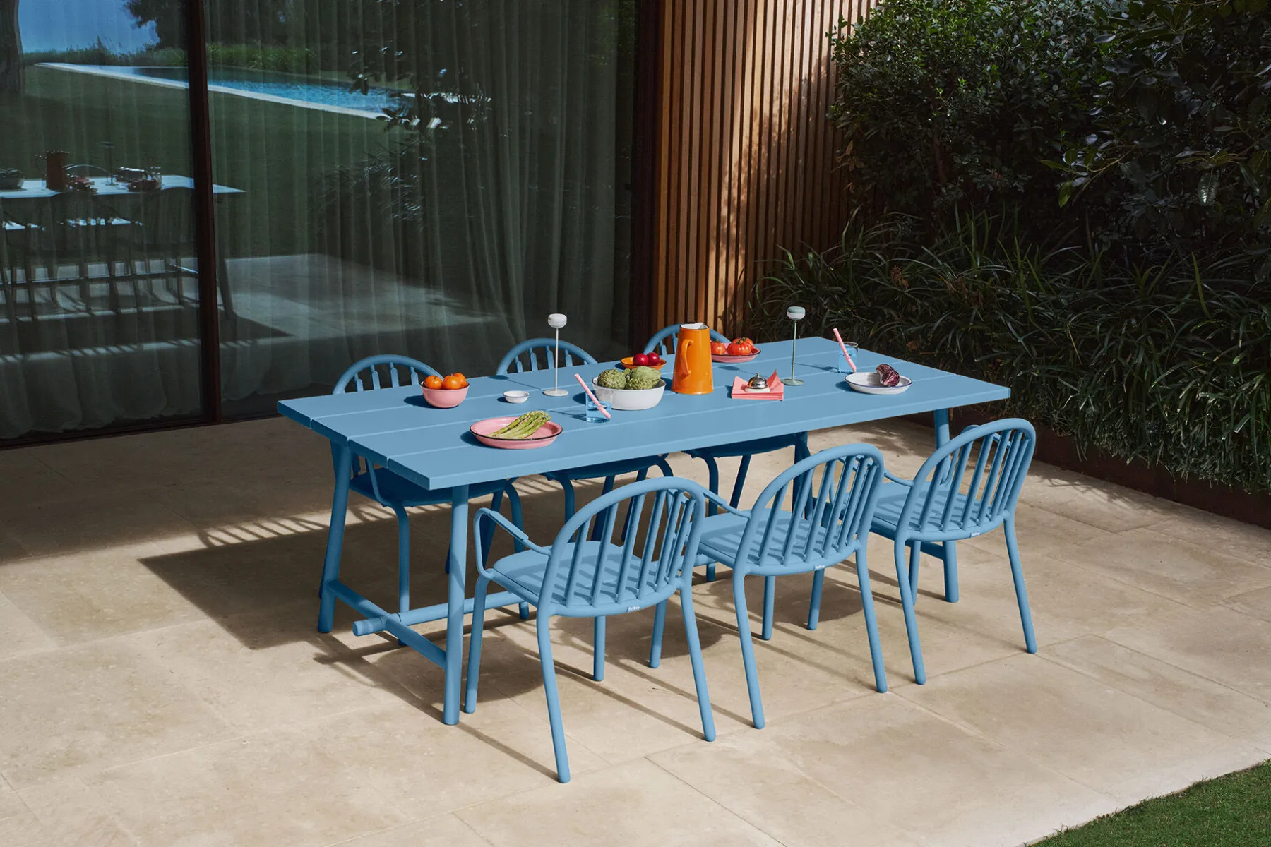Fatboy Fred's Chair Chaise de jardin, bleu, 52x56x80.5 cm