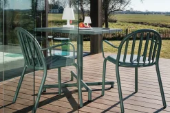 Fatboy Fred's Square Bistreau Petite table de jardin carrée, vert, 80x80x76 cm