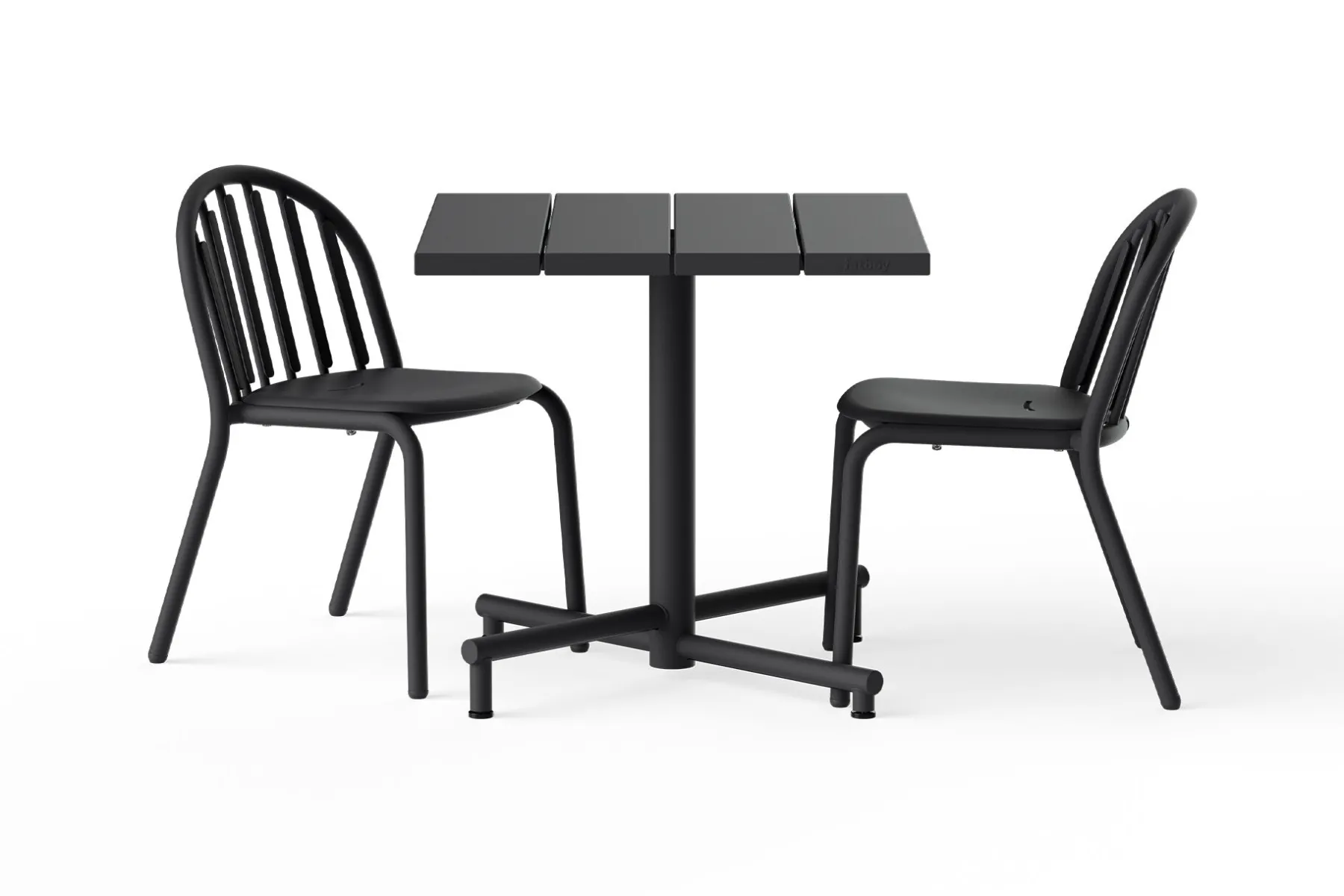 Fatboy Fred's Square Bistreau Petite table de jardin carrée, black, 80x80x76 cm