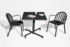 Fatboy Fred's Square Bistreau Petite table de jardin carrée, black, 80x80x76 cm