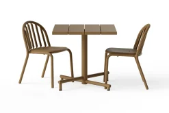 Fatboy Fred's Square Bistreau Petite table de jardin carrée, marron, 80x80x76 cm
