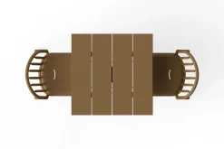 Fatboy Fred's Square Bistreau Petite table de jardin carrée, marron, 80x80x76 cm