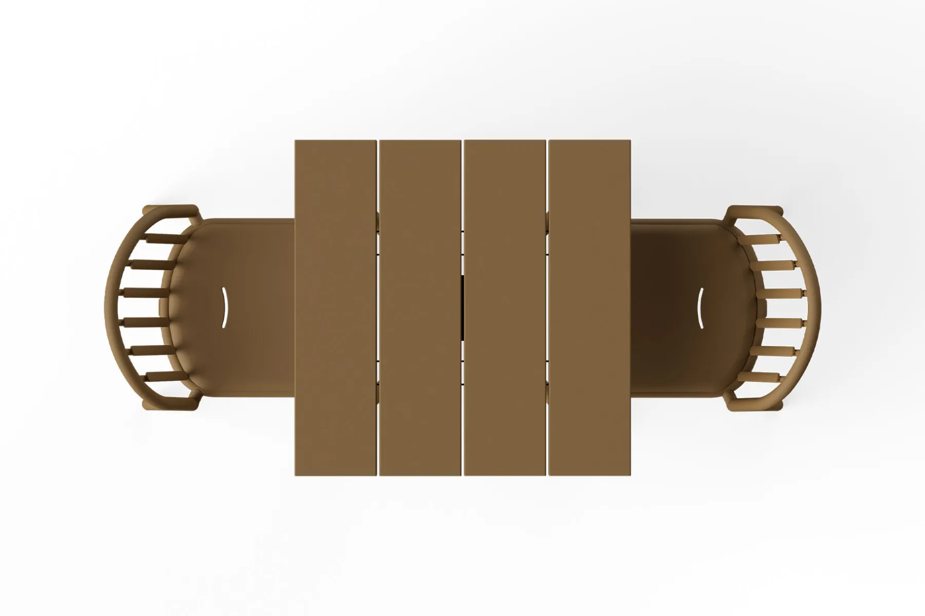 Fatboy Fred's Square Bistreau Petite table de jardin carrée, marron, 80x80x76 cm