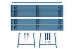 Fatboy Fred's Table Table de jardin, bleu, 220x100x76 cm