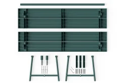 Fatboy Fred's Table Table de jardin, vert, 220x100x76 cm
