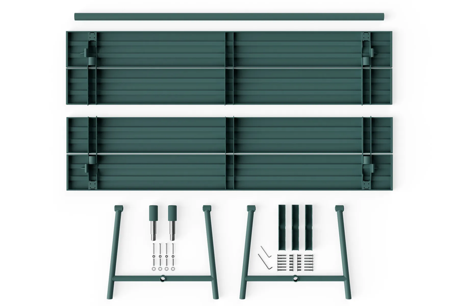 Fatboy Fred's Table Table de jardin, vert, 220x100x76 cm