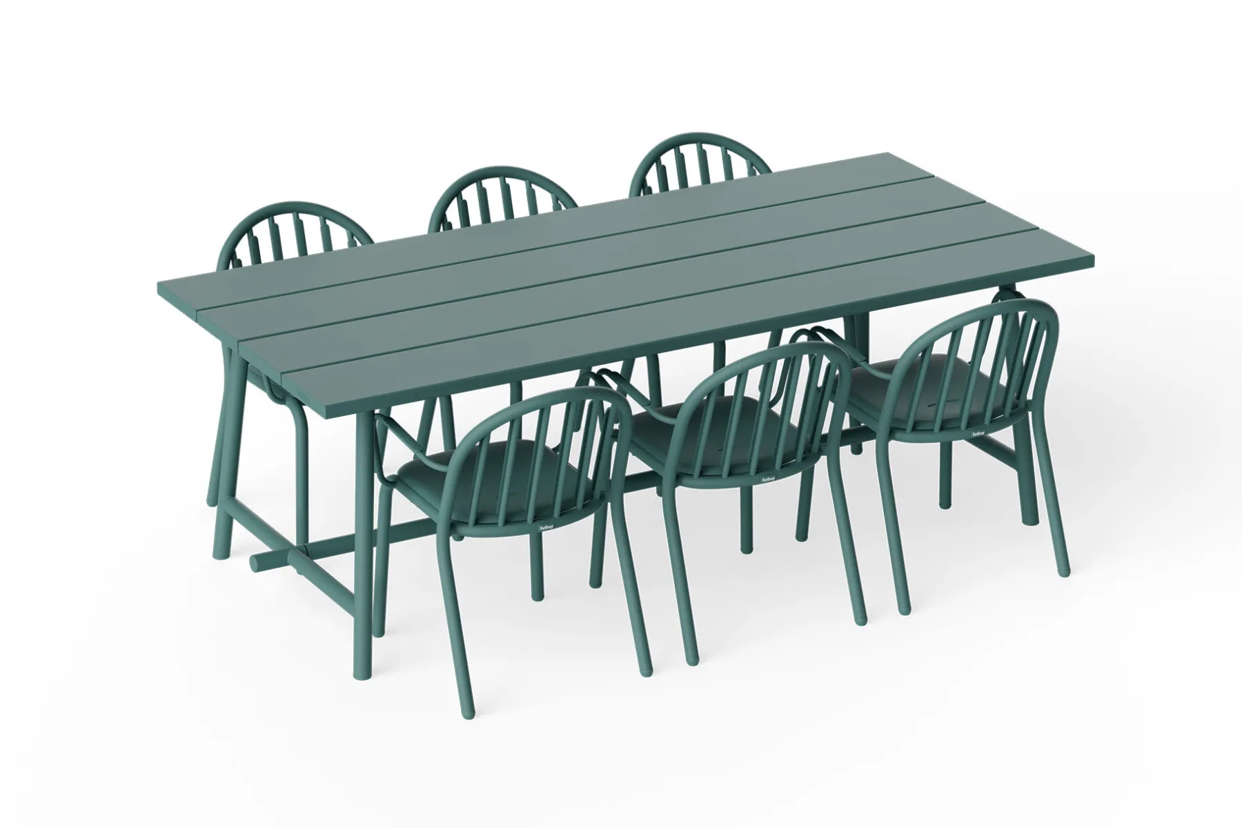 Fatboy Fred's Table Table de jardin, vert, 220x100x76 cm