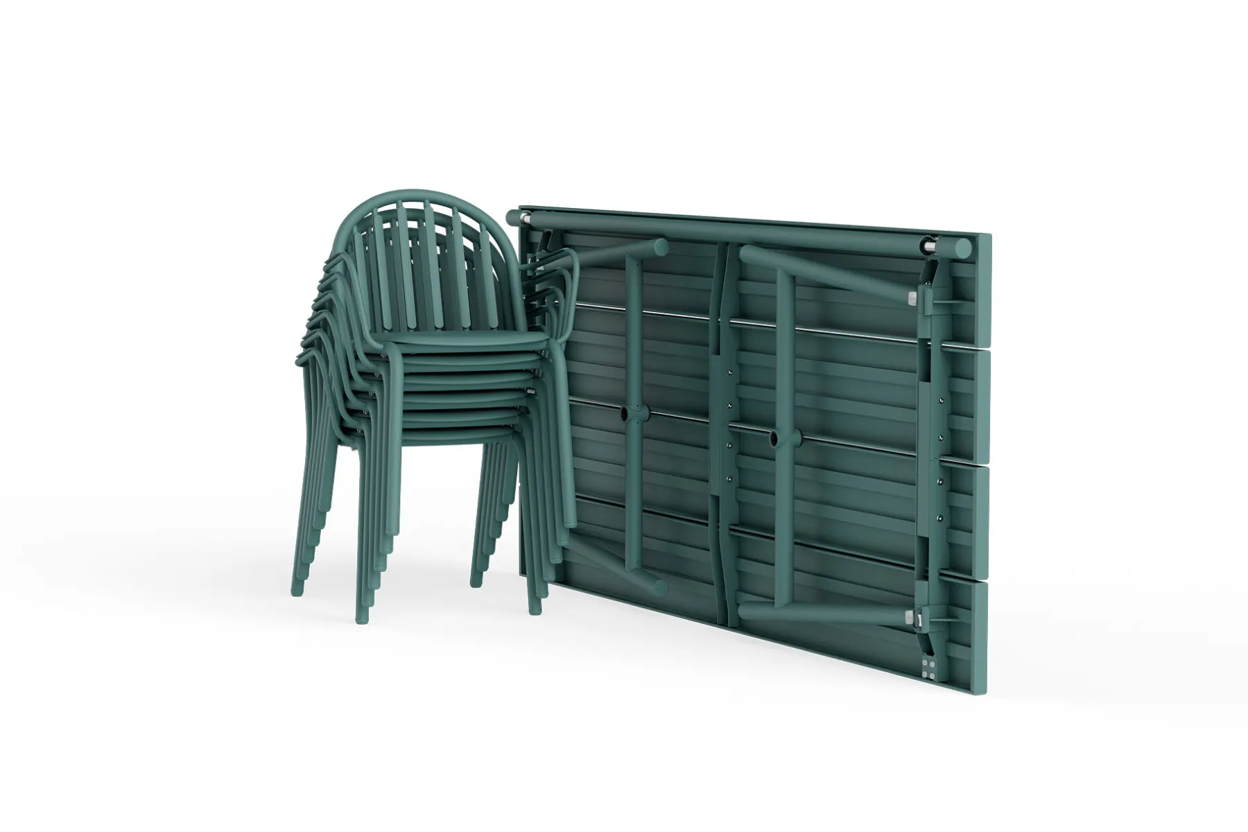 Fatboy Fred's Table Table de jardin, vert, 220x100x76 cm