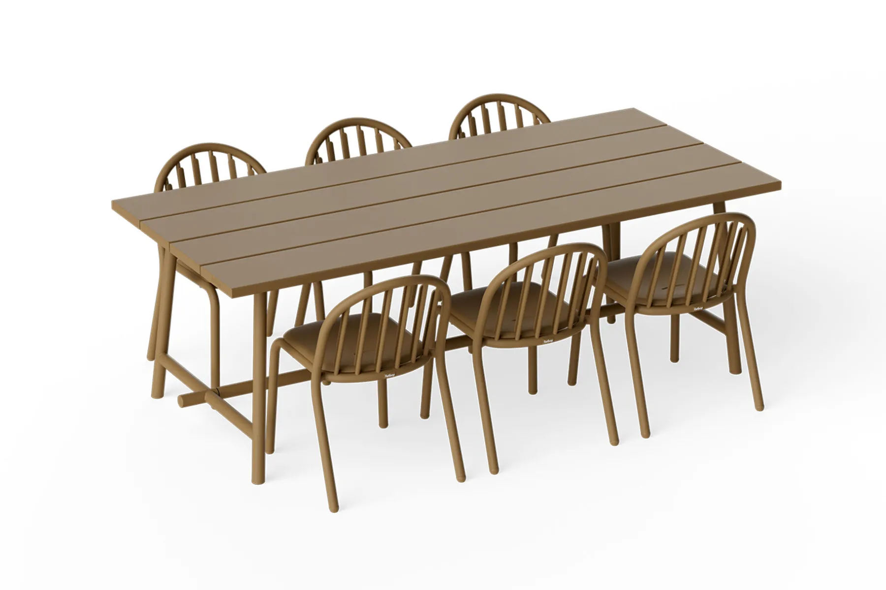 Fatboy Fred's Table Table de jardin, marron, 220x100x76 cm