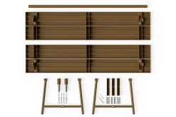 Fatboy Fred's Table Table de jardin, marron, 220x100x76 cm